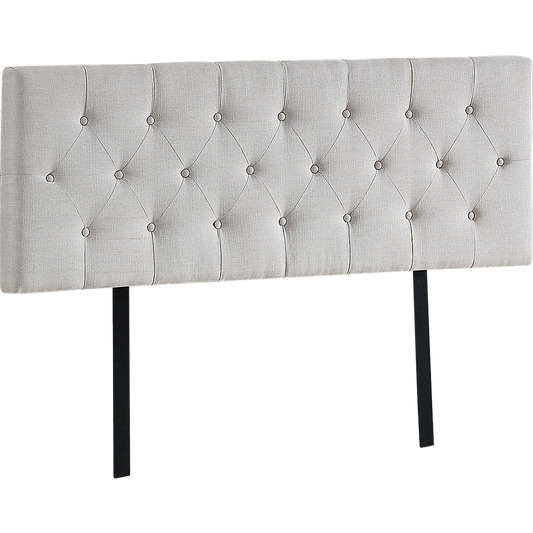 Linen Fabric Queen Bed Deluxe Headboard Bedhead - Beige