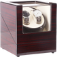 Automatic Dual Watch Winder Wood Display Box Case Motor Rotation Storage