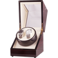 Automatic Dual Watch Winder Wood Display Box Case Motor Rotation Storage