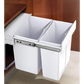Pull Out Bin Kitchen Double Dual Slide Garbage Rubbish Waste 10L+20L