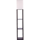 Shelf Floor Lamp - Shade Diffused Light Source with Open-Box Shelves