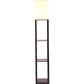 Shelf Floor Lamp - Shade Diffused Light Source with Open-Box Shelves