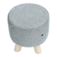 Fabric Ottoman Foot Stool Rest Pouffe Footstool Wood Storage Padded Seat