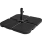 Outdoor Patio 4-Piece Cantilever Offset 3M Umbrella Base Stand Weight Water Sand