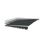 Motorised Outdoor Folding Arm Awning Retractable Sunshade Canopy Grey 4.0m x 2.5m