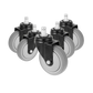 5x Office Chair Caster Wheels Set Heavy Duty & Safe for All Floors w/Universal Fit