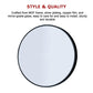 90cm Round Wall Mirror Bathroom Makeup Mirror by Della Francesca