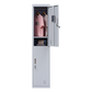 2-Door Vertical Locker for Office Gym Shed School Home Storage