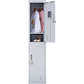 2-Door Vertical Locker for Office Gym Shed School Home Storage