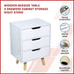 Wooden Bedside Table 3 Drawers Cabinet Storage Night Stand