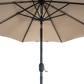 9FT Patio Umbrella Outdoor Garden Table Umbrella with 8 Sturdy Ribs