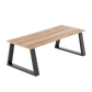 Trapezium-Shaped Table Bench Desk Legs Retro Industrial Design Fully Welded - Black