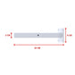 20cm Floating Shelf Brackets Industrial Metal Shelving Supports 4-Pack - White