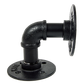 Industrial Black Iron Pipe Bracket Wall Mounted Floating Shelf - Set of 2