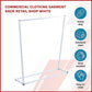 Commercial Clothing Garment Rack Retail Shop White