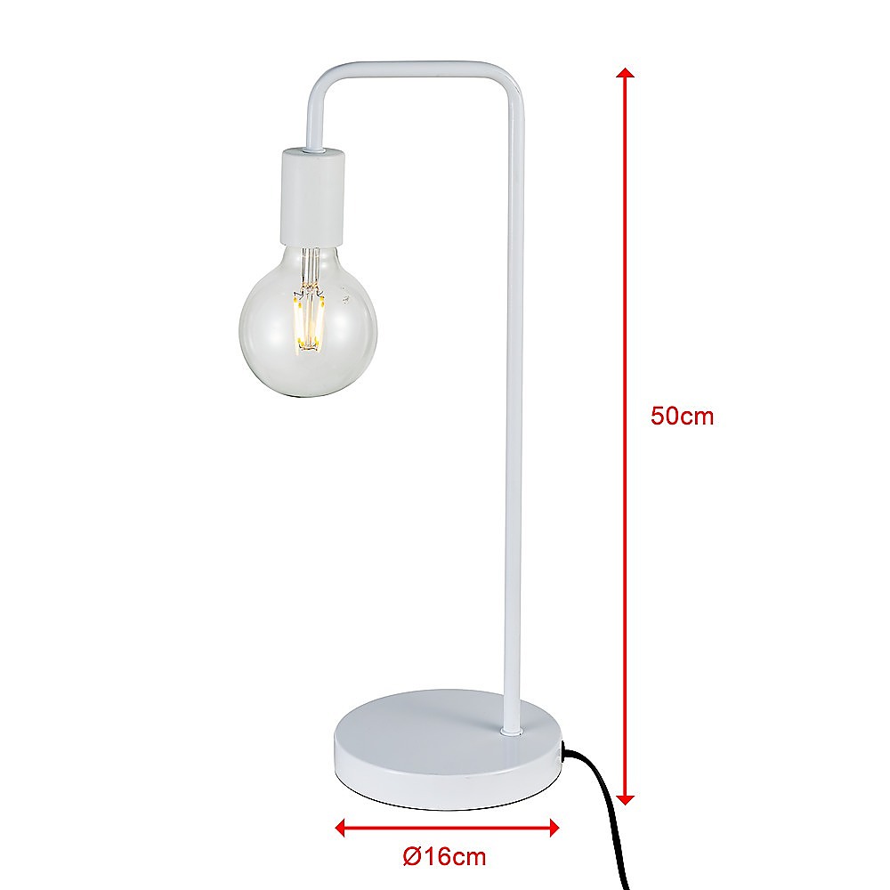 Modern Table lamp Desk Light Base Bedside Bedroom White