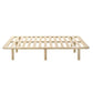 Platform Bed Base Frame Wooden Natural King Single Pinewood