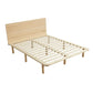 Natural Solid Wood Bed Frame Bed Base with Headboard Queen