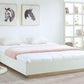 Aiden Industrial Contemporary White Oak Bed Base