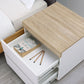 Ashley Coastal White Wooden Bedside Table