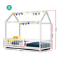 Artiss Wooden Bed Frame Single Size Timber Mattress Base Pine Platform White ROCK