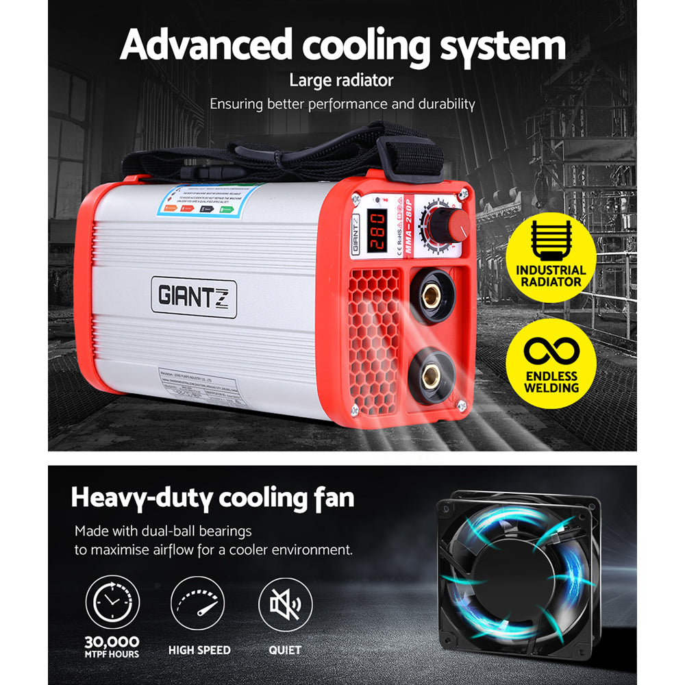 Giantz 280 Amp Inverter Welder DC MMA ARC IGBT Stick Portable Welding Machine