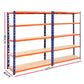 Giantz 2.4MX1.8M Garage Shelving Warehouse Rack Pallet Racking Storage Steel Orange&Blue