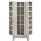 Multimedia DVD CD Storage Cabinet With Hidden Compartment In White Oak